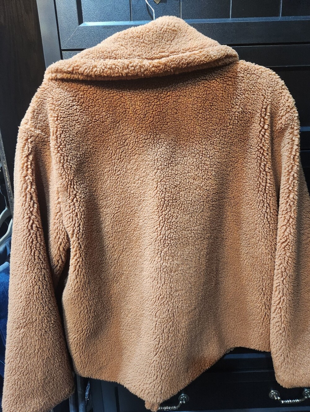 GAP Womens Tan Sherpa Teddy Coat - Picture 2 of 3